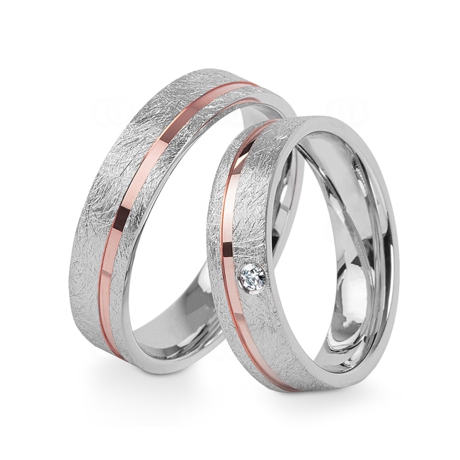 14 carats / 585 or rose/gris