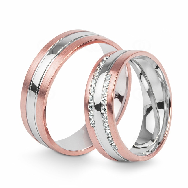 14 carats / 585 or rose/gris