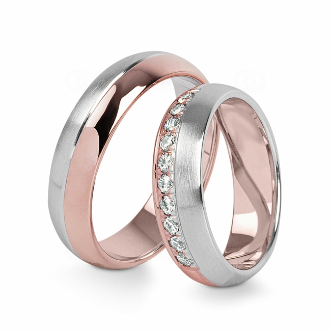 14 carats / 585 or rose/gris