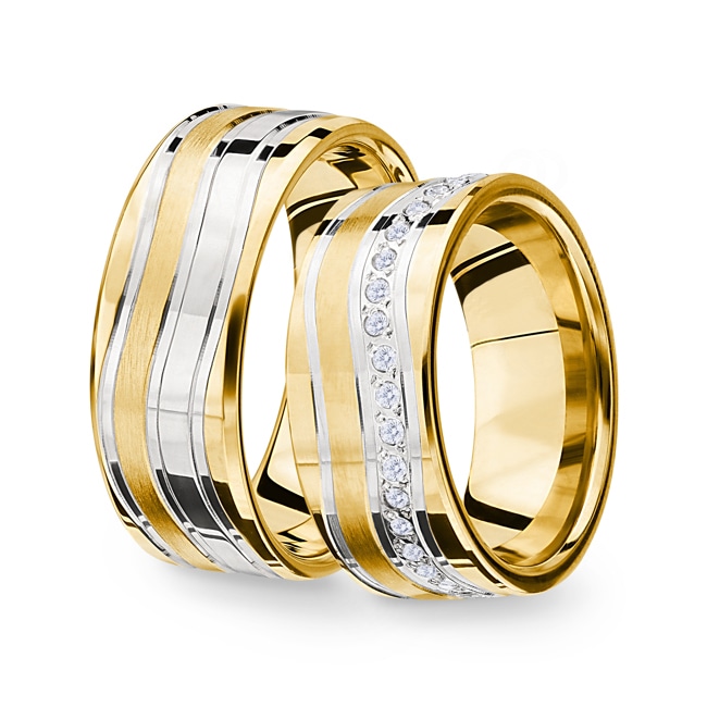 14 carats / 585 or jaune/gris