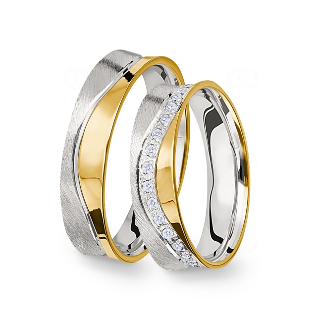 14 carats / 585 or jaune/gris