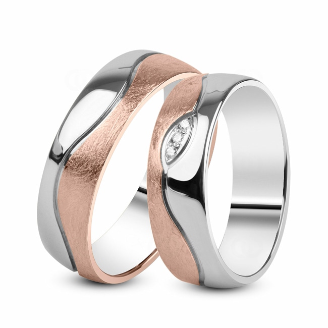 14 Karat / 585 Rosé-/Weissgold