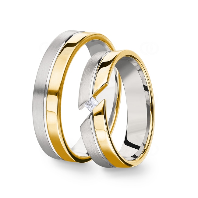 14 Karat / 585 Gelb-/Weissgold