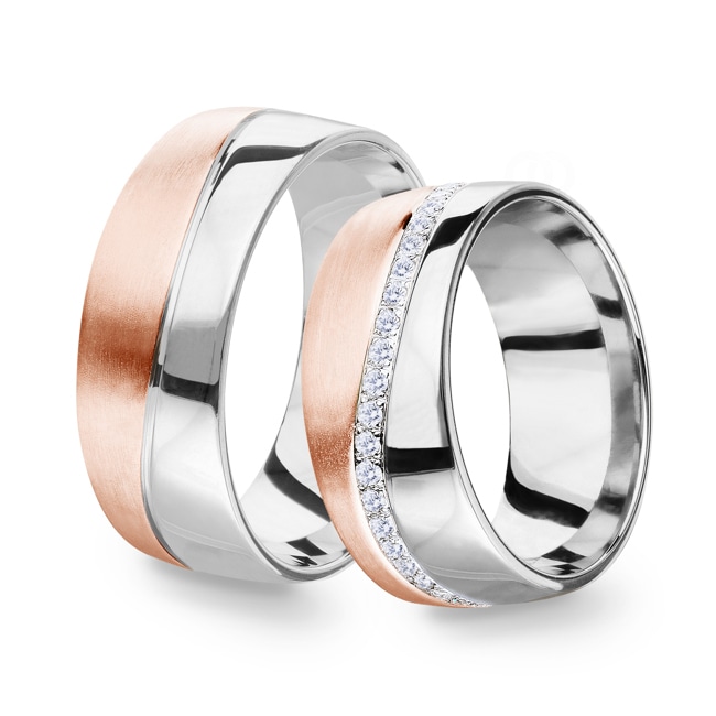 14 Karat / 585 Rosé-/Weissgold