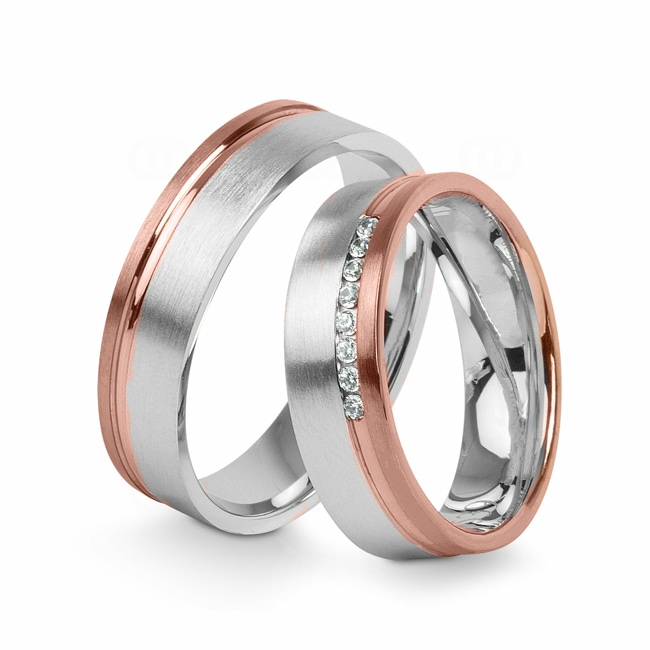 14 carats / 585 or rose/gris