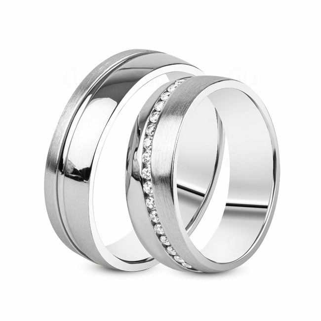 14 carats / 585 or gris