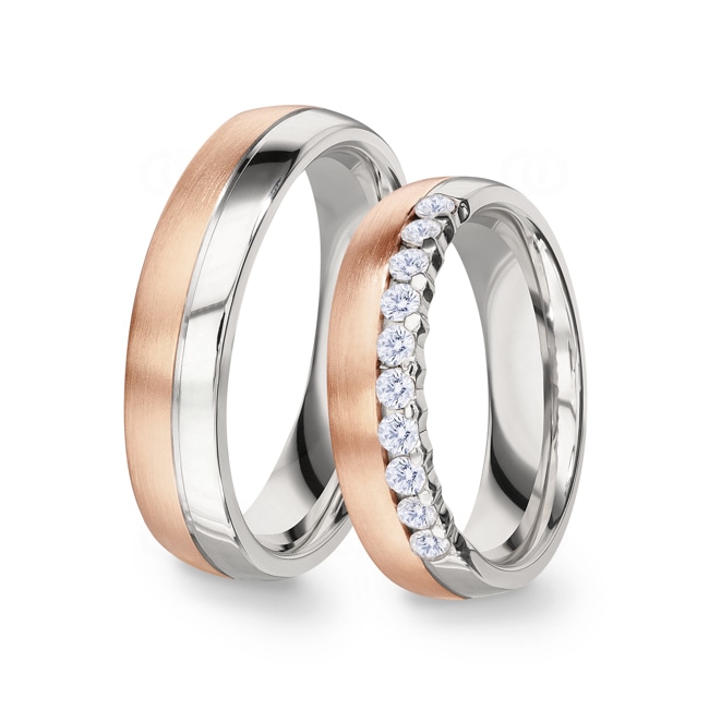 14 carats / 585 or rose/gris