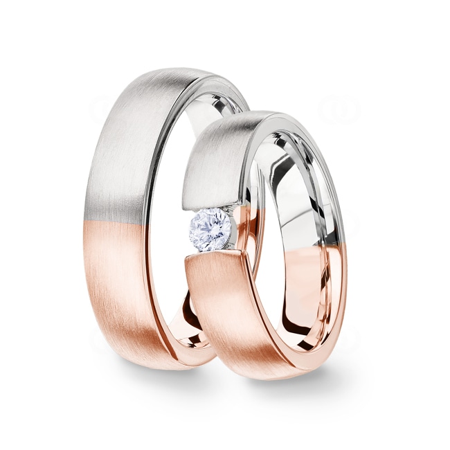 14 Karat / 585 Rosé-/Weissgold