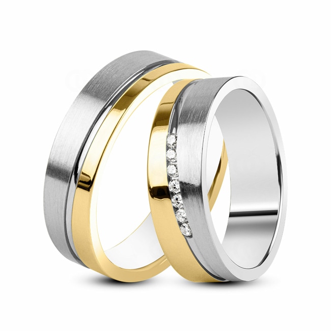 14 carats / 585 or jaune/gris