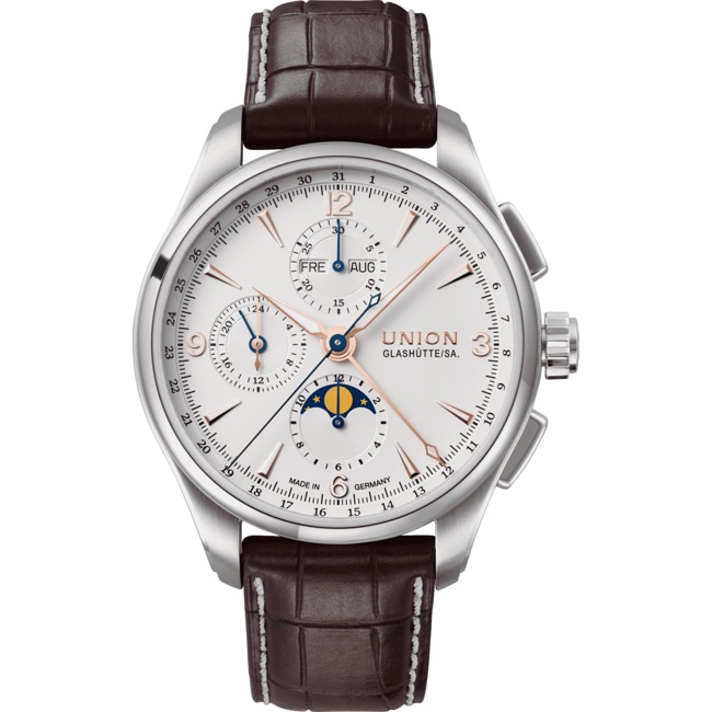 Union Glashütte Belisar Chronograph Mondphase Weiss 42mm Union Glashütte Belisar Chronograph Mondphase Weiss 42mm - D014.425.16.017.01