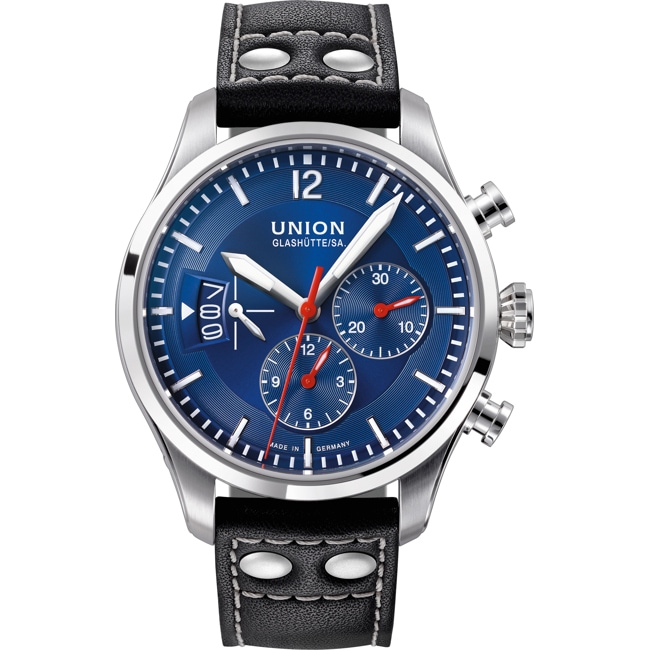 Union Glashütte Belisar Pilot Chronograph Automatik Blau - D009.627.16.047.00