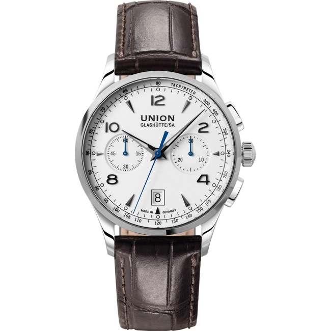 Union Glashütte Noramis Chronograph Automatic White / Leather - D008.427.16.017.00