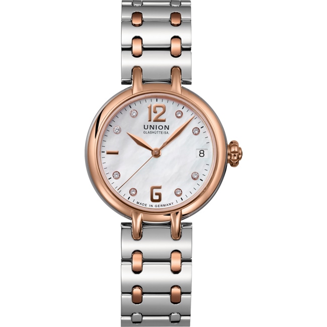 Union Glashütte Sirona Datum Automatik Edelstahl / Roségold - D901.207.44.116.01