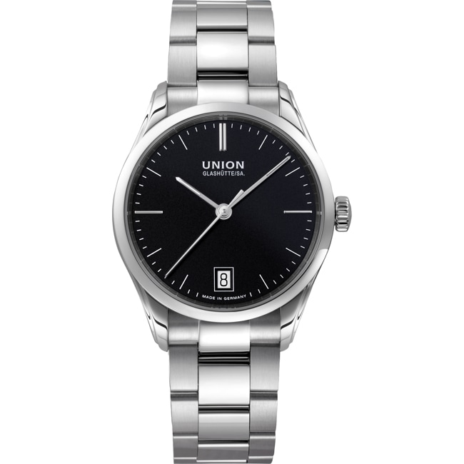 Union Glashütte Viro Datum 34mm Automatik Schwarz / Edelstahl - D011.207.11.051.00