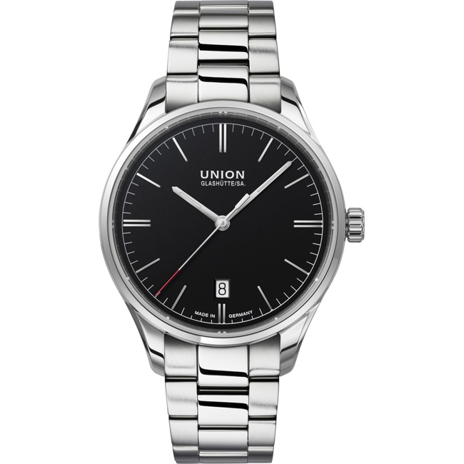 Union Glashütte Viro Date 39mm Automatic Black / Stainless steel - D017.407.11.051.00