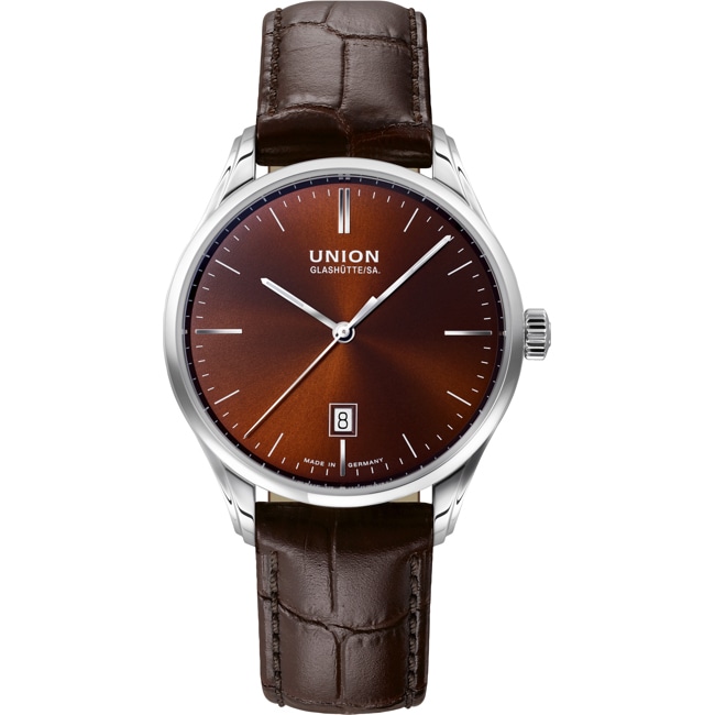 Union Glashütte Viro Datum 41mm Automatique Brun - D011.407.16.291.00