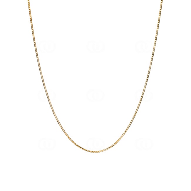 Diamondized Box Chain 750/18 K Yellow Gold 1.1mm - CVE1009