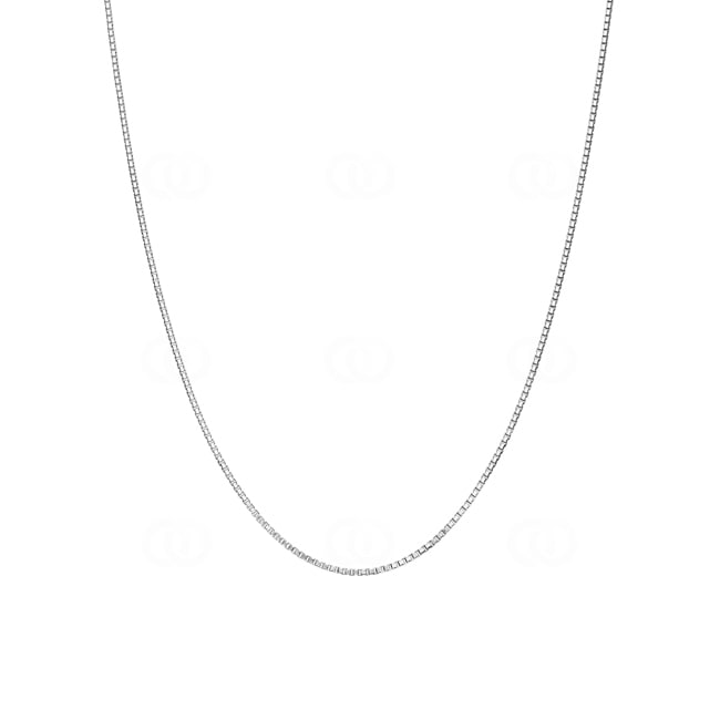 Collier vénitienne diamantée octogonale or gris 750/18 ct 1.1mm - CVE2009