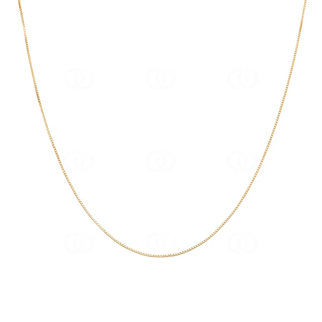Diamondized Box Chain 750/18 K Yellow Gold 0.6mm - CVE1001