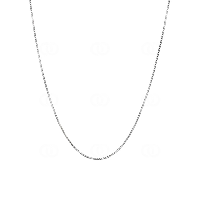 Collier vénitienne diamantée or gris 750/18 ct 1.0mm - CVE2004