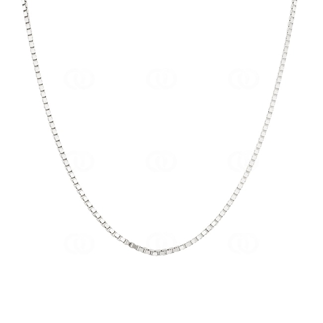 Diamondized Box Chain 750/18 K White Gold 1.6mm - CVE2007