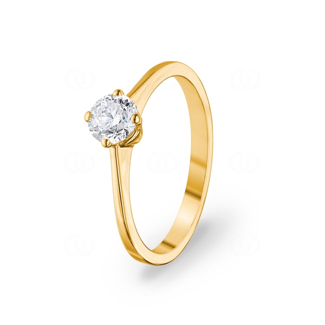 Engagement Ring 750/18 K Yellow Gold with Diamond 0.51 ct H/si - SO-082293-50-GG
