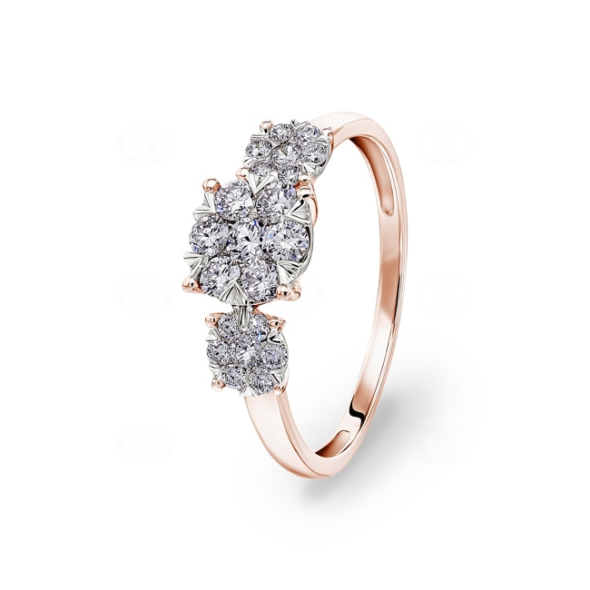 Verlobungsring 750/18 K Roségold mit Diamanten 0.50 ct H/si by CHRISTIAN - SO-69175-RG