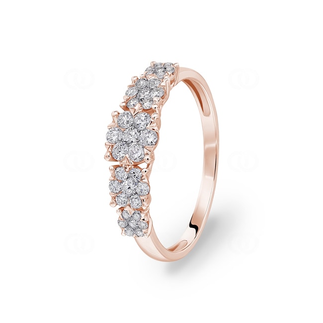 Engagement Ring 750/18 K Rose Gold with Diamonds 0.50 ct H/si by CHRISTIAN - SO-69176-RG