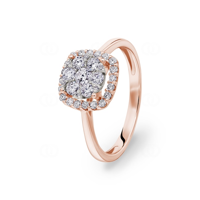 Engagement Ring 750/18 K Rose Gold with Diamonds 0.50 ct H/si by CHRISTIAN - SO-69321-RG
