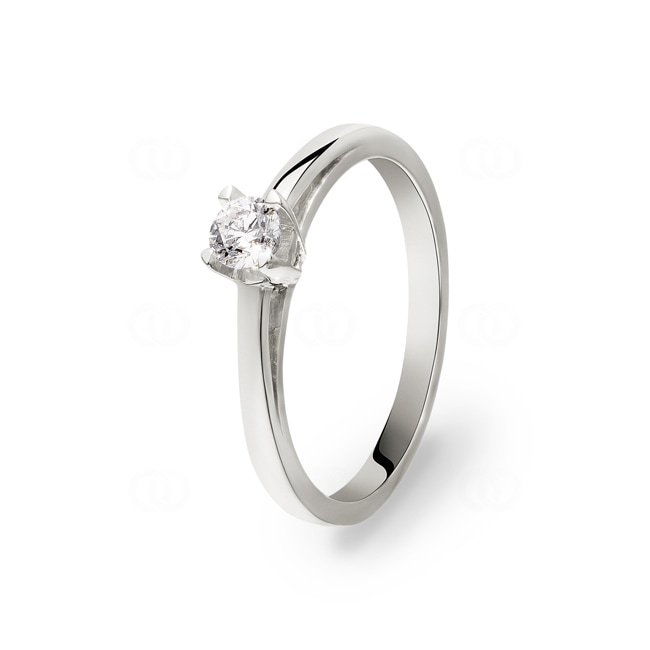 Verlobungsring 750/18 K Weissgold mit Diamant 0.19 ct H/si - SO-096116-5-WG