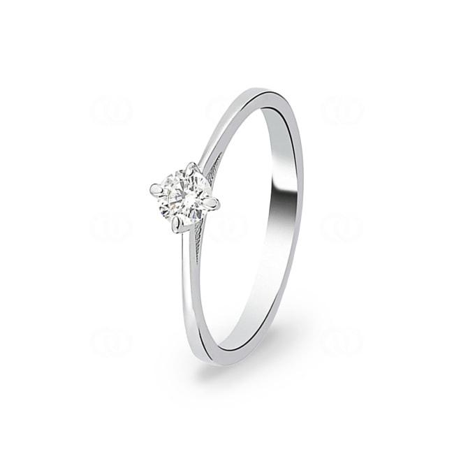 Verlobungsring 750/18 K Weissgold mit Diamant 0.23 ct H/si - CG205