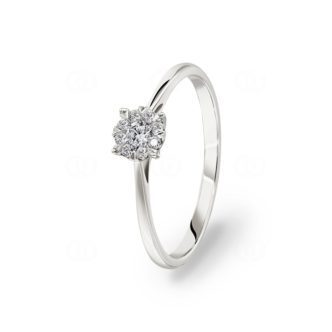 Verlobungsring 750/18 K Weissgold mit Diamanten 0.15 ct H/si by CHRISTIAN - SO-69342-WG