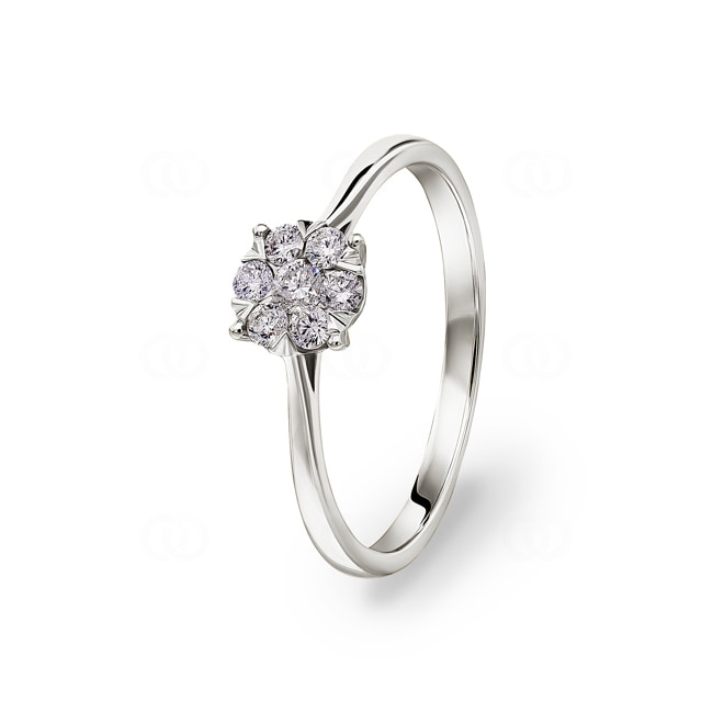 Engagement Ring 750/18 K White Gold with Diamonds 0.25 ct H/si by CHRISTIAN - SO-69628-WG