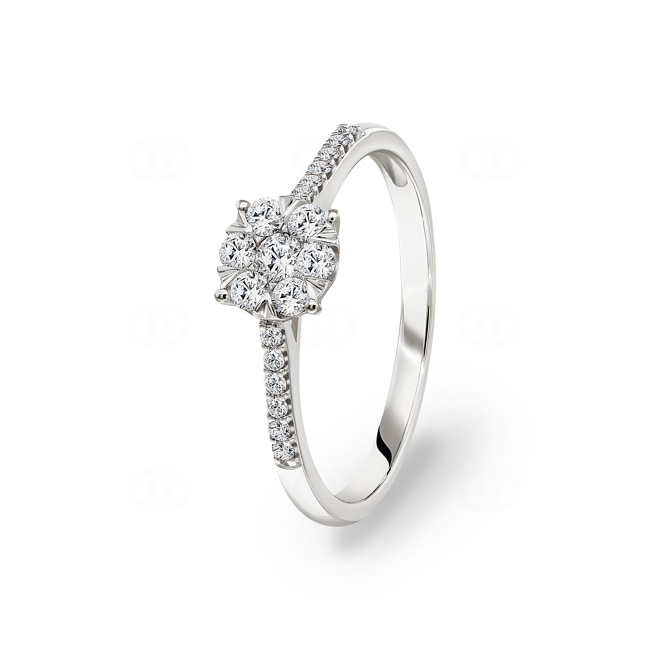 Engagement Ring 750/18 K White Gold with Diamonds 0.33 ct H/si by CHRISTIAN Engagement Ring 750/18 K White Gold with Diamonds 0.33 ct H/si by CHRISTIAN - SO-69340-WG
