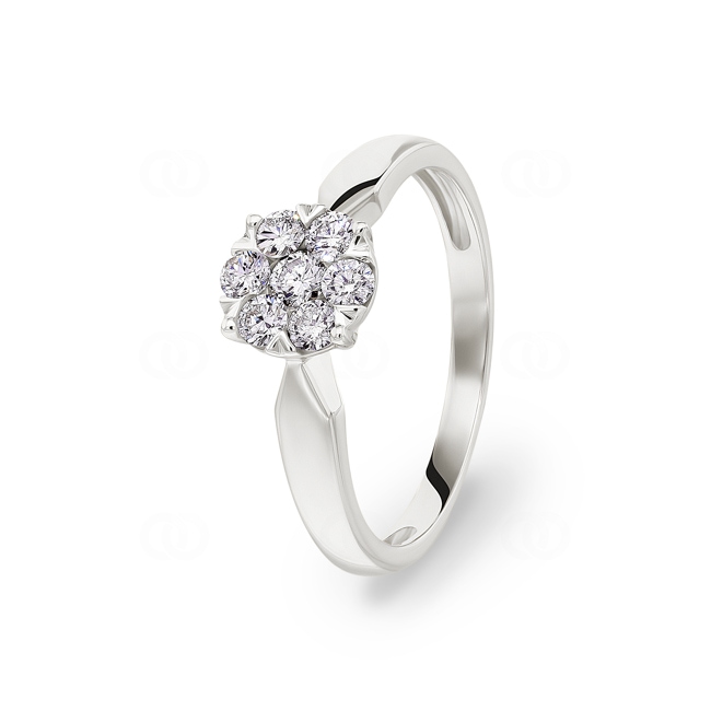 Verlobungsring 750/18 K Weissgold mit Diamanten 0.33 ct H/si by CHRISTIAN - SO-69581-WG