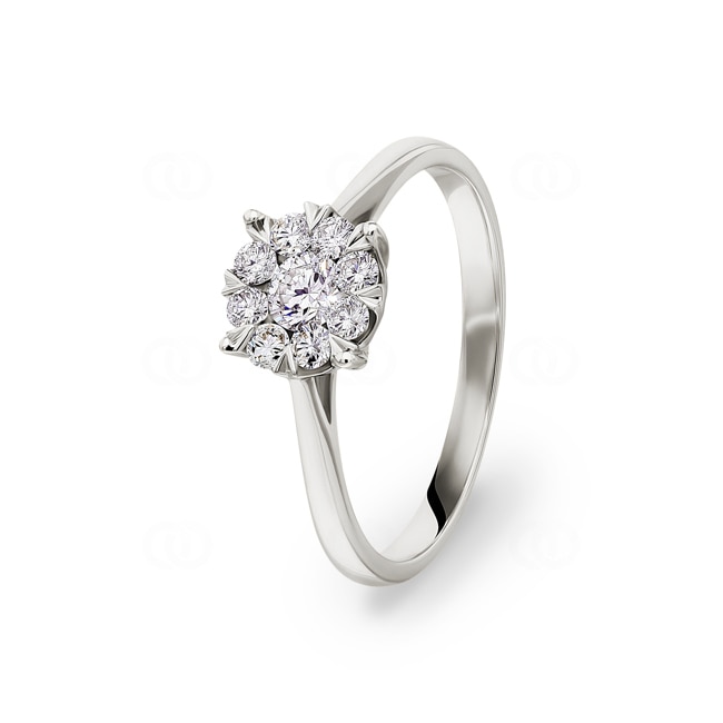 Verlobungsring 750/18 K Weissgold mit Diamanten 0.40 ct H/si by CHRISTIAN - SO-69345-WG