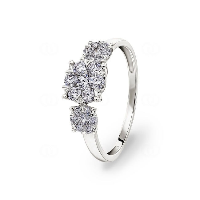 Verlobungsring 750/18 K Weissgold mit Diamanten 0.50 ct H/si by CHRISTIAN - SO-69175-WG