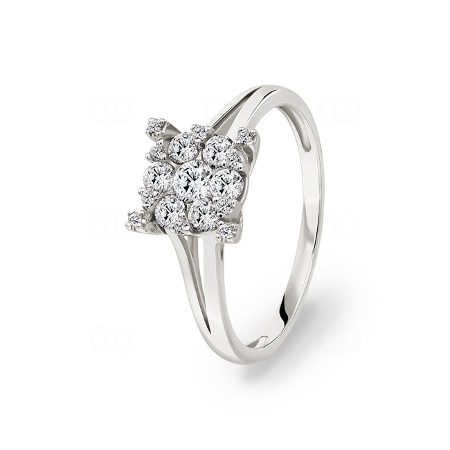 Engagement Ring 750/18 K White Gold with Diamonds 0.50 ct H/si by CHRISTIAN - SO-69309-WG