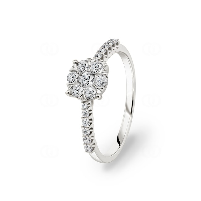Bague de fiançailles or gris 750/18 ct avec diamants 0.50 ct H/si by CHRISTIAN - SO-69355-WG