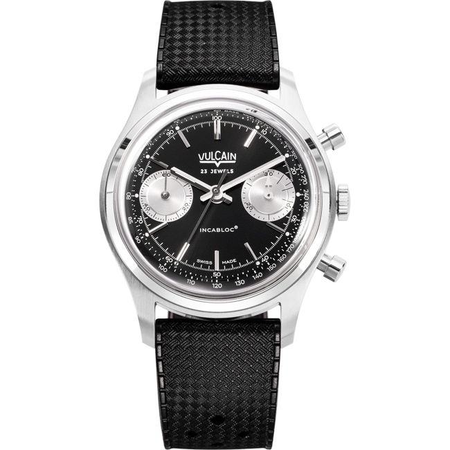 Vulcain Chronograph 70's Black & Silver - 640109A00.BAC243