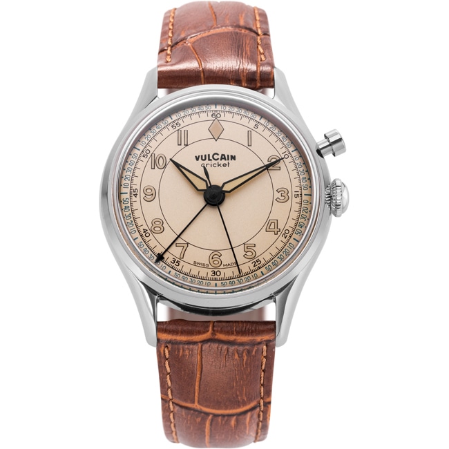 Vulcain Cricket Classique 36mm Eggshell Sapphire Caseback - 100269B77.BAN307