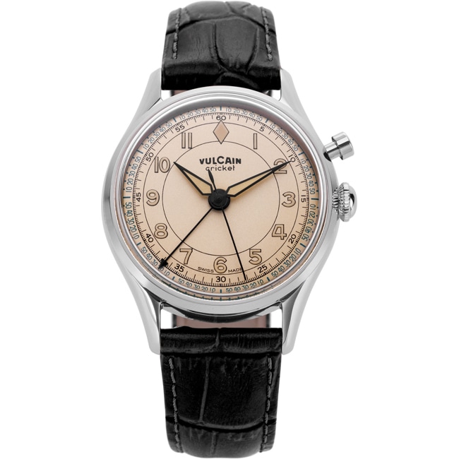 Vulcain Cricket Classique 36mm Eggshell Steel Caseback - 100169B77.BAN301