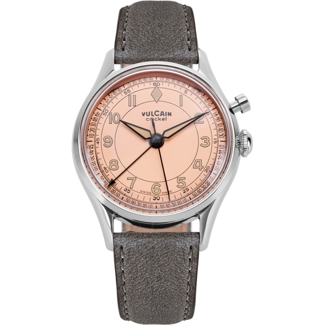 Vulcain Cricket Classique 36mm Salmon Sapphire Caseback - 100269B67.BAC313