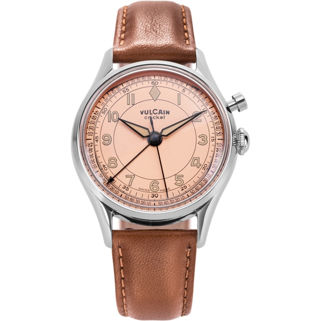 Vulcain Cricket Classique 36mm Salmon Steel Caseback - 100169B67.BAC307