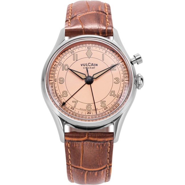 Vulcain Cricket Classique 36mm Salmon Steel Caseback - 100169B67.BAN307