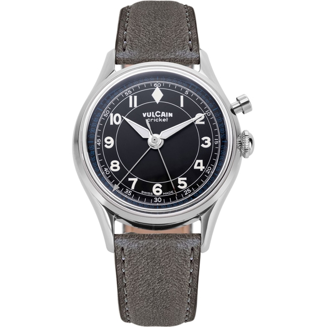 Vulcain Cricket Classique 39mm Black & White Sapphire Caseback - 100268B07.BAC213