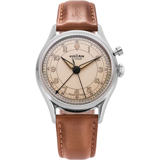 Vulcain Cricket Classique 39mm Eggshell Sapphire Caseback - 100268B77.BAC207