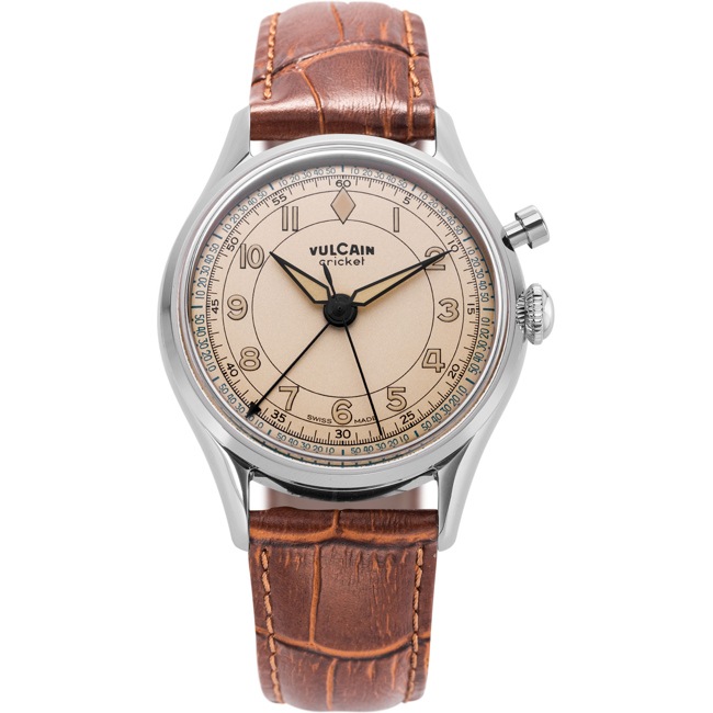 Vulcain Cricket Classique 39mm Eggshell Sapphire Caseback - 100268B77.BAN228