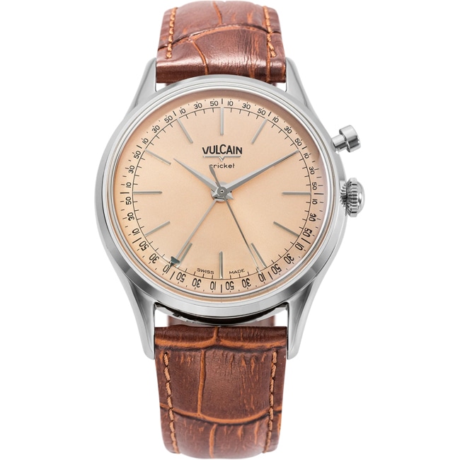 Vulcain Cricket President 36mm Pale Salmon Sapphire Caseback - 100272A80.BAN307