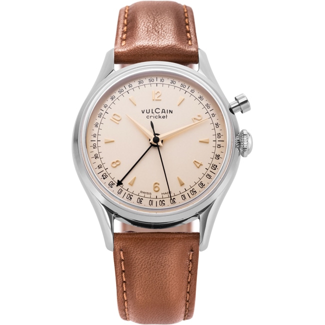 Vulcain Cricket Tradition 39mm Eggshell Steel Caseback - 100168A76.BAC207